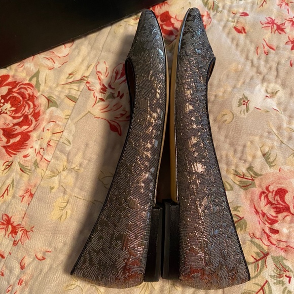 Talbots Gold Jacquard Flats, size 7 - Picture 2 of 7